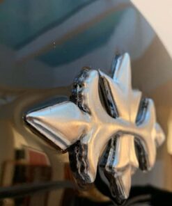 Art Deco Wardrobe with Mirror, Black Lacquer and Nickel, France, 1920s