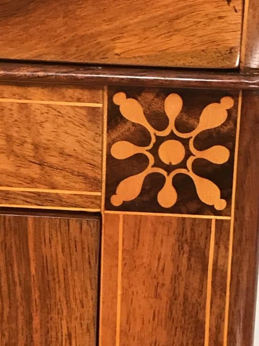 Drop front secretary desk- flower intarsia- styylish