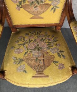 Antique armchairs- detail of a seat- styylish