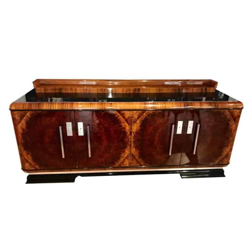 Bauhaus Sideboard with Gorgeous Round Walnut Veneer, Germany circa 1930