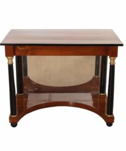 Biedermeier Console Table, Cherry, Full Columns, Mirror, South Germany ca. 1820