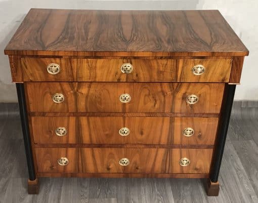 Biedermeier walnut dresser- front view with top- styylish