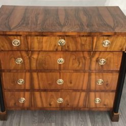 Biedermeier walnut dresser- front view with top- styylish