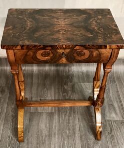 Biedermeier Sewing table- frontview with top- styylish