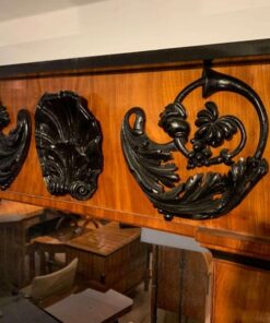 Empire Wall Mirror - Ebonized Wood Motifs - Styylish