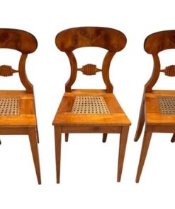 Six Biedermeier Board Chairs - Veneer Detail - Styylish