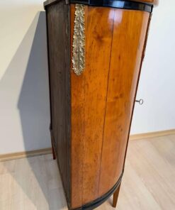 Biedermeier Half Cabinet - Side Angle with Brass Leaf - Styylish