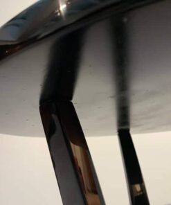 Three-Legged Art Deco Style Guéridon / Side Table, Black Lacquer