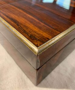 Regency Box, Rosewood Veneer, Brass Fitting, England, circa 1830