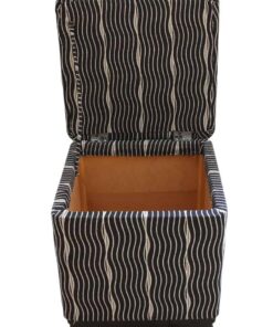 Art Deco Stool / Pouff with Fold-Up Seat, France, circa 1930