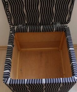 Art Deco Stool / Pouff with Fold-Up Seat, France, circa 1930