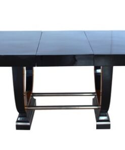 Expandable Art Deco Dining Table, Thuja Roots, Lacquered, France, circa 1930