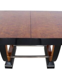 Expandable Art Deco Table - Not Extended Front View - Styylish
