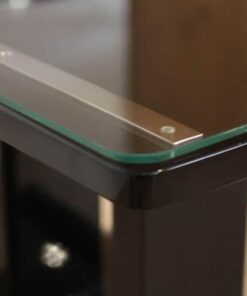 Bauhaus Side / Luggage Table, Black Lacquer and Chrome, Austria, circa 1920