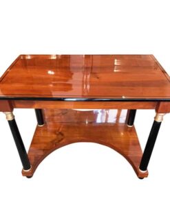 Biedermeier Console Table, Cherry, Full Columns, Mirror, South Germany ca. 1820