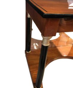 Biedermeier Console Table, Cherry, Full Columns, Mirror, South Germany ca. 1820