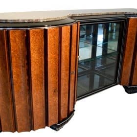 Large Art Deco Sideboard, Amboyna Burl and Rosewood, Paris, France circa 1925