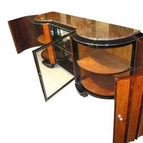 Large Art Deco Sideboard, Amboyna Burl and Rosewood, Paris, France circa 1925