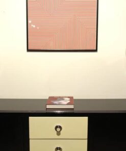 Pair of Midcentury Table Lamps, Chromed Columns and White Opaline Glass, 1950s