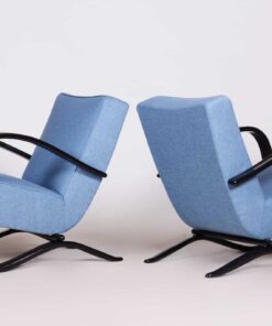 Pair of Blue Armchairs- facing away- styylish