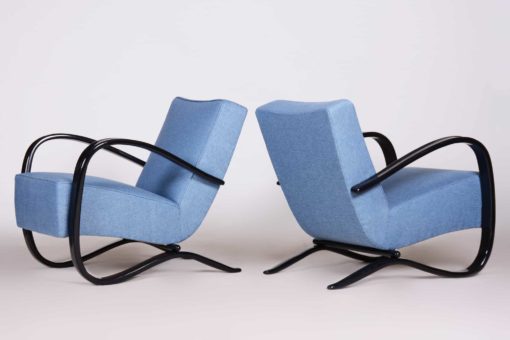 Pair of Blue Armchairs- facing away- styylish