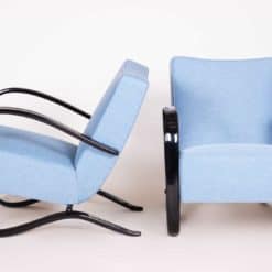 Pair of Blue Armchairs- front and side- styylish