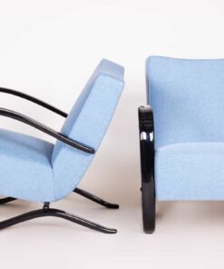 Pair of Blue Armchairs- front and side- styylish