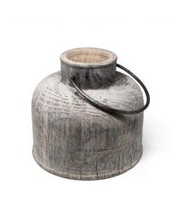 Pine Wood vase- view from above- styylish