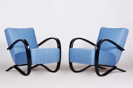 Pair of Blue Armchairs- 3/4- styylish