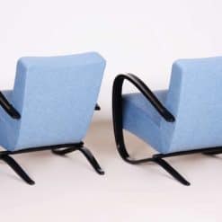 Pair of Blue Armchairs- back- styylish