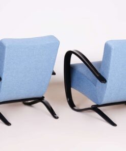 Pair of Blue Armchairs- back- styylish