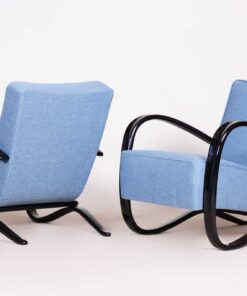 Pair of Blue Armchairs- back and side- styylish