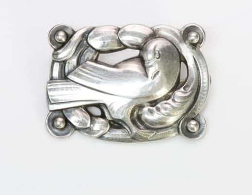 Georg Jensen-Dove Brooch-Styylish