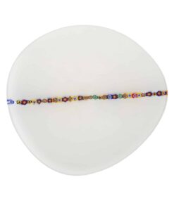 Murano glass plate- with with colorful band- styylish