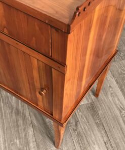 Biedermeier Nightstand- detail of front corner- styylish