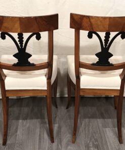 Pair of Biedermeier Walnut Chairs South German 1820