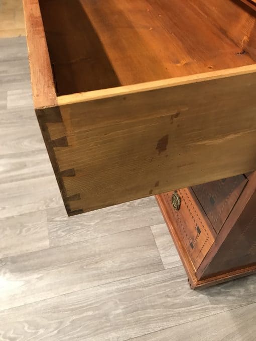 Antique Secretary Desk with bookcase- detail of a drawer- styylish