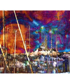 Modern Artwork- Sandrine Berthon, view of Marseille- styylish