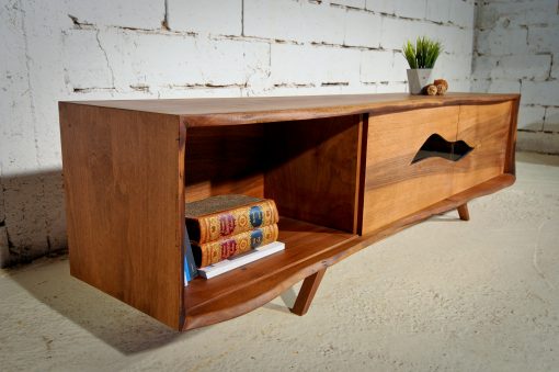 Modern sideboard- walnut with open compartment- styylish