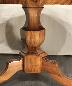 Biedermeier walnut Center table- detail of base- styylish