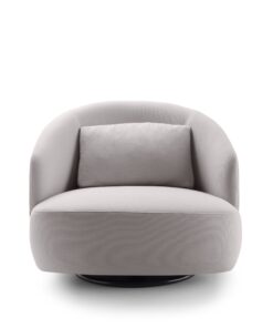 Modern Lounge chair with Footstool, front view of the swivel chair- Styylish
