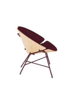Modern chair-Ginka- burgundy side view- styylish