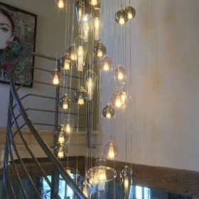 Hand Blown Pendant Lights, Custom Made in France