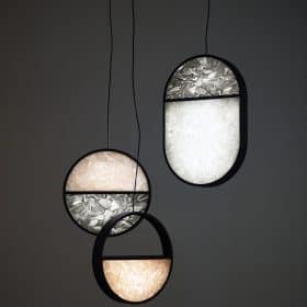 Oval Pendant Light, Geometric, Hand Made