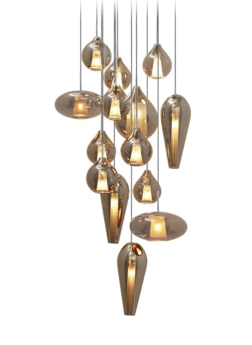 Hand blown pendant lights- "sienne "color- Styylish