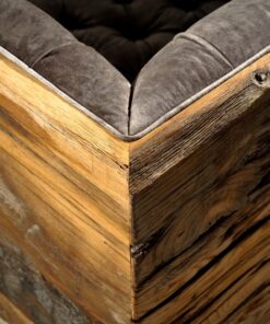 Reclaimed wood- backside corner of armchair- styylish
