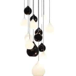 Murano Glass Pendant Light-black and white- Styylish