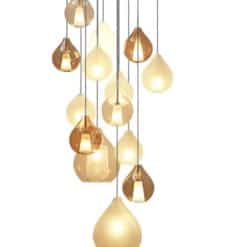 Murano Glass Pendant Light- grey, white, brown- Styylish