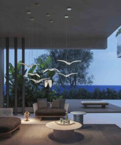 Night Bird pendant light- in a space during the night- styylish