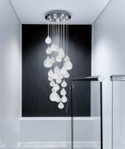 Murano Glass Pendant Light- example of white diamond shape- Styylish